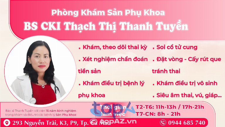 Phòng Khám Sản Phụ Khoa BS CK1 Thanh Tuyền - P. An Xuyên