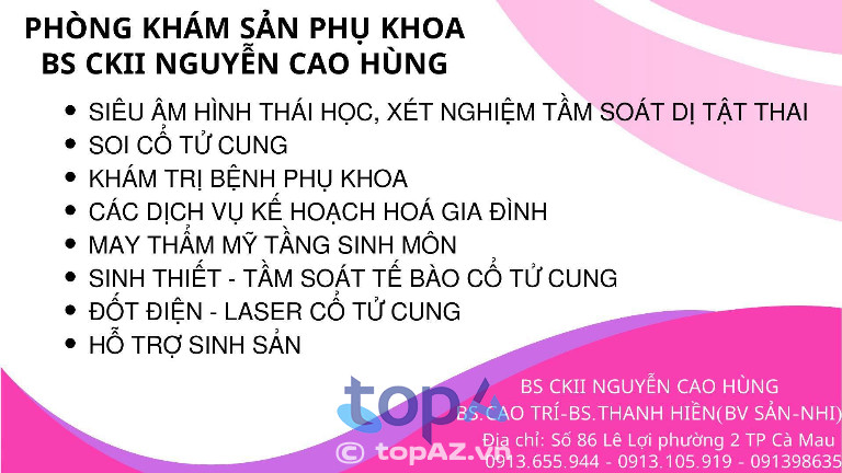 Phòng khám Sản Phụ Khoa BS Nguyễn Cao Hùng - P. An Xuyên