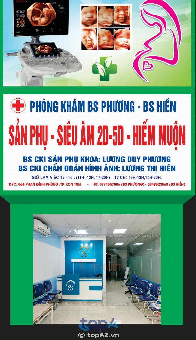 Phòng khám Sản Siêu âm Bs Phương - Bs Hiền - P. Kon Tum