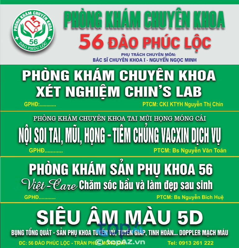 Phòng khám chuyên khoa 56 Đào Phúc Lộc - Số 56 Đào Phúc Lộc