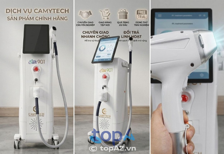 Máy triệt lông công nghệ cao của Camy Tech với nhiều chính sách hỗ trợ khách hàng
