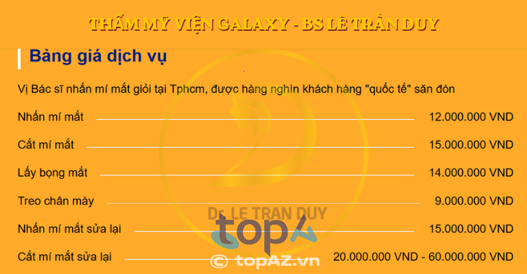 Chi phí lấy bọng mắt ở Cần Thơ