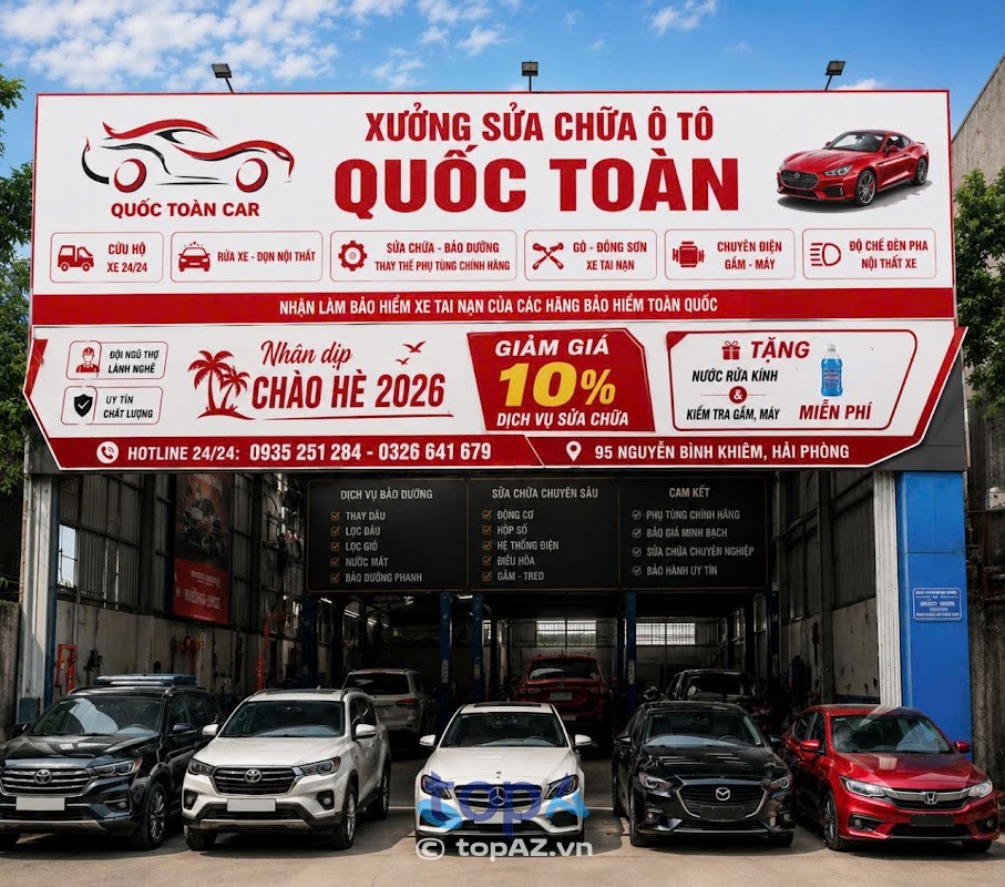 Garage ô tô Quốc Toàn - gara sửa ô tô ở Hải Phòng