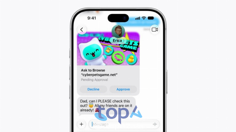Phụ huynh có thể giới hạn nội dung và duyệt yêu cầu tải ứng dụng của con ngay trên iPhone. Ảnh: Apple