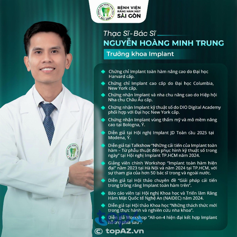 ThS.BS Nguyễn Hoàng Minh Trung – Chuyên sâu Implant toàn hàm và phục hình phức tạp