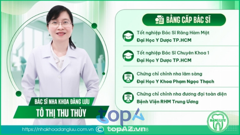 BS.CKI Tô Thị Thu Thủy – Chuyên sâu về niềng răng, chỉnh nha