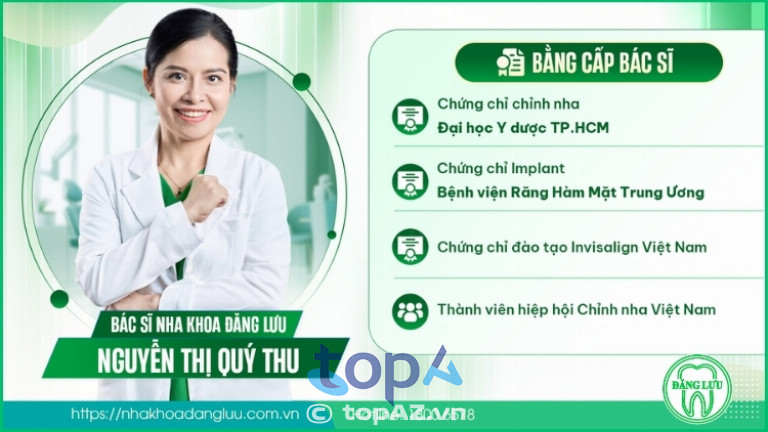 BS Nguyễn Thị Quý Thu – Chuyên môn chỉnh nha và Invisalign