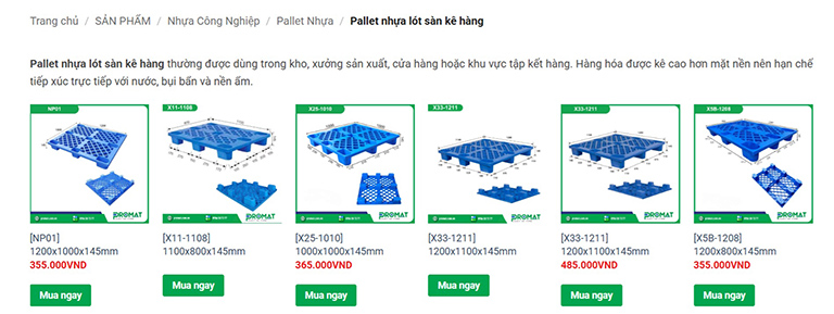 tiêu chí khi mua Pallet nhựa giá rẻ