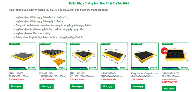 tiêu chí khi mua Pallet nhựa giá rẻ