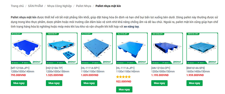 tiêu chí khi mua Pallet nhựa giá rẻ